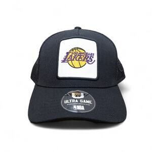 Los Angeles Lakers Ultra Game NBA Black/Yellow Snapback Trucker Hat
